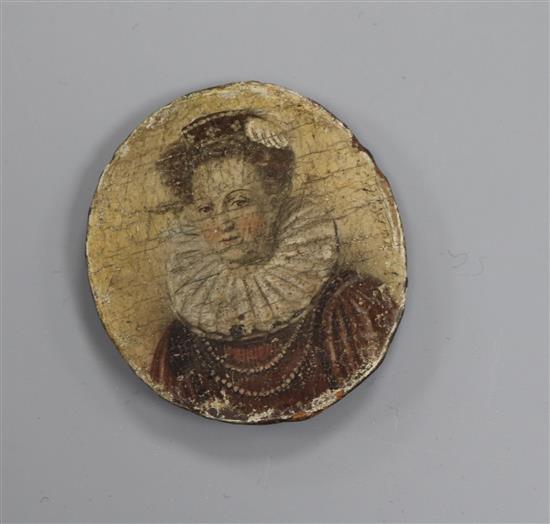 After Hilliard, portrait miniature